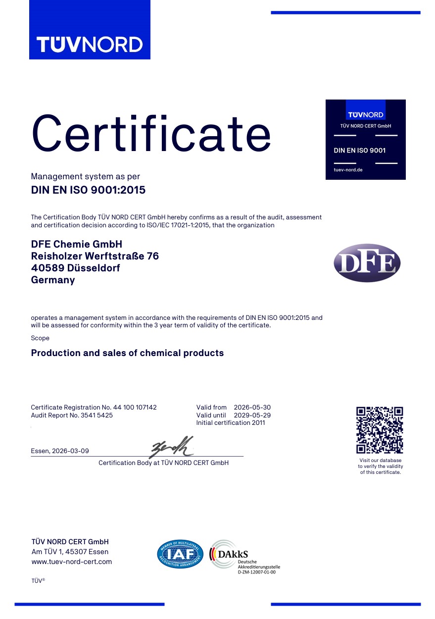 TÜV Zertifikat DIN EN ISO 9001:2015
